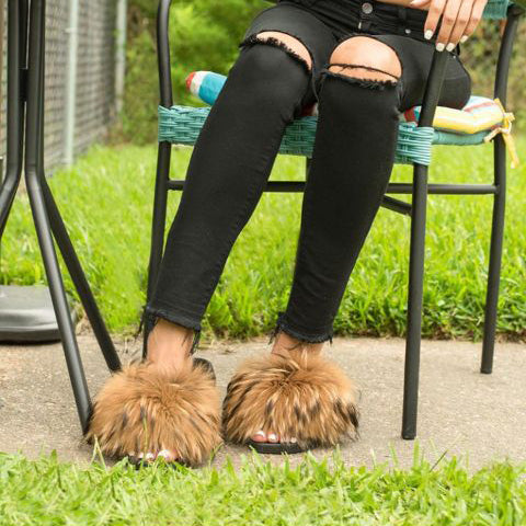 Fur Slides â Jancoco Max Official Store