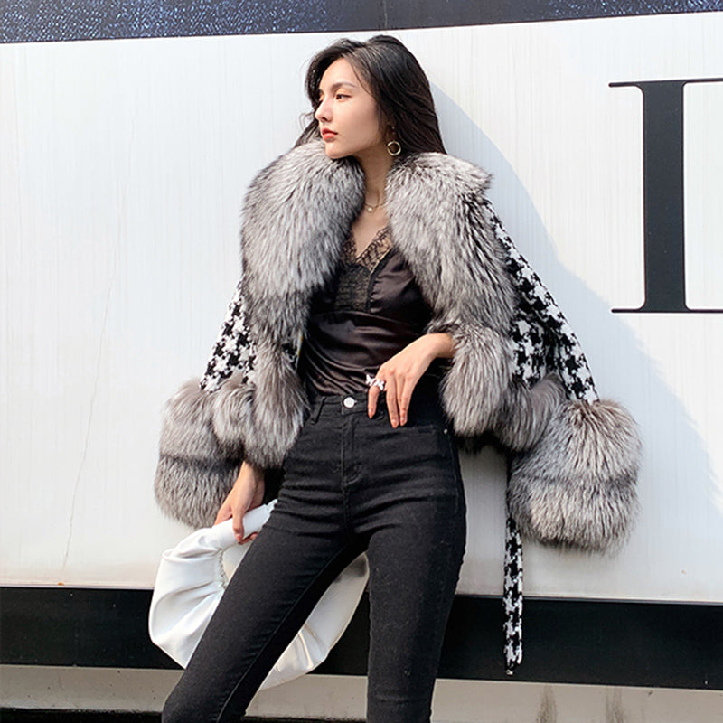 Luxury Women Real Fur Jacket, Real Fur Long Jacket Luxury