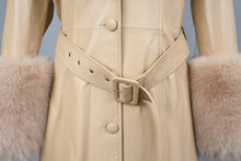 Load image into Gallery viewer, Women Fashion Long Leather Jackets Winter Real Fox Fur Windbreaker