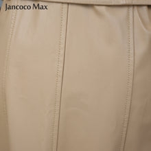 Load image into Gallery viewer, Women Fashion Long Leather Jackets Winter Real Fox Fur Windbreaker