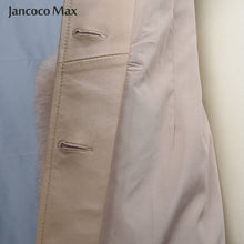 Load image into Gallery viewer, Women Fashion Long Leather Jackets Winter Real Fox Fur Windbreaker