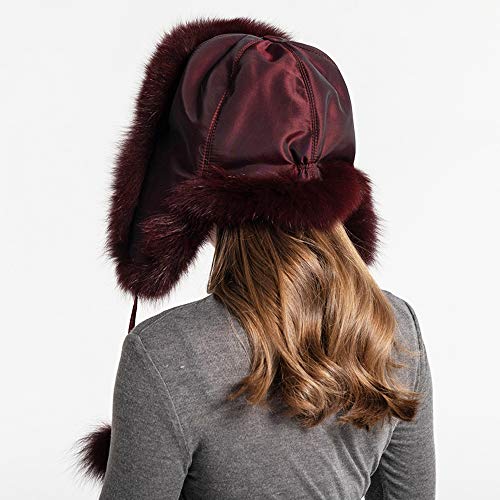 Winter Trapper Hat for Women - Bomber Hat Thick Warm Windproof Fur
