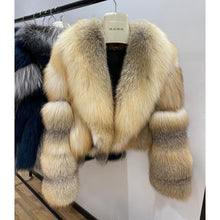Load image into Gallery viewer, Women Luxury Red Fox Fur Jacket Winter Warm Coat