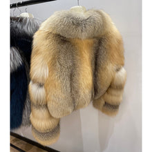 Load image into Gallery viewer, Women Luxury Red Fox Fur Jacket Winter Warm Coat