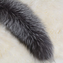 Load image into Gallery viewer, Real Silver Fox Fur 80cm/90cm/100cm Collar Trim Women Men Warm Scarf