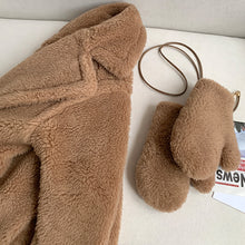 Load image into Gallery viewer, New Fashion Long Alpaca Gloves Coat Sets Turn Down Collar Oversize Teddy Bear Coat for Women