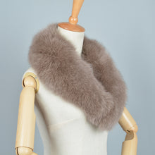 Load image into Gallery viewer, Real Fox Fur Collar Cuffs Women Winter Magnetic Dark Camel Scarf