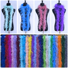 Load image into Gallery viewer, 2m Ostrich Feather Fur Trim Strips Strap Scarf Coats Collar Decorative Accessories