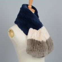 Load image into Gallery viewer, Thick Knitted Real Rex Rabbit Fur Scarf Lady Casual Muffler Multicolor Neck