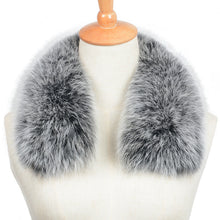 Load image into Gallery viewer, Real Fox Fur Women Fashion Collar Black Frosted Neckwear