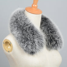 Load image into Gallery viewer, Real Fox Fur Women Fashion Collar Black Frosted Neckwear
