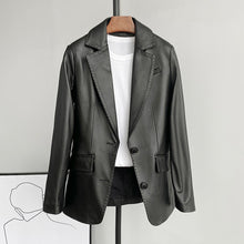 Load image into Gallery viewer, Autumn New Arrivals Women Real Leather Jackets Lady Sheepskin Blazer Classic Black Mid Length CL4023