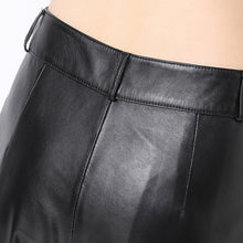 Load image into Gallery viewer, Lady Leather Cropped Pants Solid High Waist Loose Slim Pencil Pants Sheepskin Harem Pants 2022 New SY3985