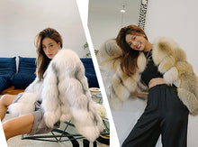 Load image into Gallery viewer, Lady Luxury Fox Fur Coat 2022 New Long Sleeve Fluffy Short Style Overcoat Winter Warm 4904