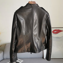 Load image into Gallery viewer, 2022 Spring Leather Jackets Women Fashion Motorcycle Sheepskin Coat Lady Autumn Biker Jacket Black Full Sleeve CL4004