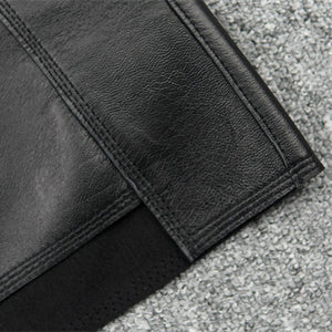Lady Leather Sheepskin Skirt Solid Simple Front Rear Asymmetric Design Hip Wrap Short Dress 2022 Autumn Winter New TF4795