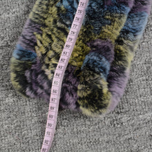 Load image into Gallery viewer, Real Rex Rabbit Fur Scarf Women Windproof Hat Luxury Multicolor Shawl