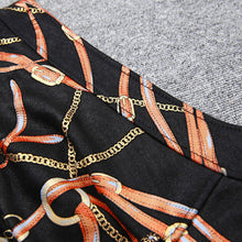 Load image into Gallery viewer, Lady Leather Skirts Genuine Sheepskin Printed Pleated Slit Sexy Hip Wrap Mid-Length Skirt 2022 Autumn Winter New TF4749