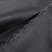 Load image into Gallery viewer, Women&#39;s Genuine Leather Sheepskin Skirt Solid Belt High Waist Slit Design Dress 2022 Autumn Winter New TF4717