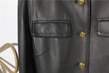 Load image into Gallery viewer, Genuine Sheep Leather Jacket Women New O-Neck Leather Coats Spring Autumn Fashion Style Pocket CL4014