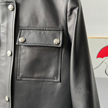 Load image into Gallery viewer, Women&#39;s Black Leather Jackets New Spring Autumn Rivet Biker Genuine Sheepskin Coats Fashion Streetwear CL4012