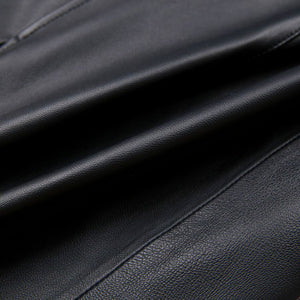 Women's Genuine Leather Sheepskin Skirt Solid Belt High Waist Slit Design Dress 2022 Autumn Winter New TF4717