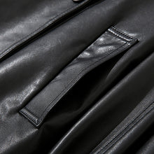 Load image into Gallery viewer, Lady Fashion Vegetable Tanned Leather Jacket New Styles Genuine Sheepskin Leather With Belt Women Motorcycle Biker Coats CL4013
