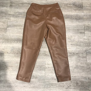 Women Leather Pants Solid High Waist Slim Pencil Pants Leather Sheepskin Trousers 2022 New BJ3954