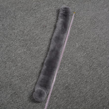 Load image into Gallery viewer, Winter Real Rex Rabbit Fur Scarf Women Grey Ball Magnetic Muffler