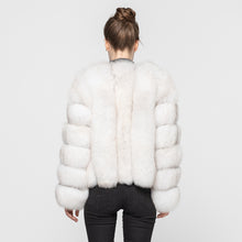 Load image into Gallery viewer, Women Genuine Fox Fur Coat Winter Jacket Natural White Fur Outerwear