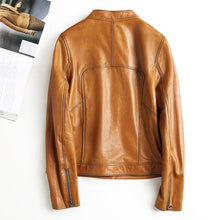 Load image into Gallery viewer, Women Real Leather Jacket Autumn Cool Style Short Motorcycle Jacket Genuine Sheepskin Classic Jackets CL4010