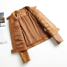 Load image into Gallery viewer, Women Real Leather Jacket Autumn Cool Style Short Motorcycle Jacket Genuine Sheepskin Classic Jackets CL4010
