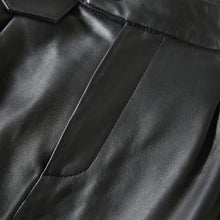 Load image into Gallery viewer, Women Cropped Leather Pants Loose Pencil Pants Solid Sheepskin Harem Pants 2022 New SY3987