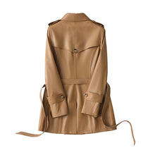 Load image into Gallery viewer, Genuine Sheepskin Leather Jacket Women Autumn Winter Trench Coat Mide Length Streetwear Leather Coat CL4873