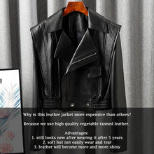 Load image into Gallery viewer, New Arrivals Genuine Leather Jackets 2022 Sheepskin Bomber Jackets Lady Short Jacket Black White Motorcycle CL4154