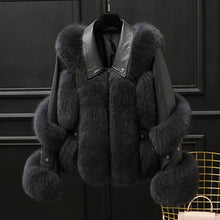 Load image into Gallery viewer, Women Luxury Fox Fur Coats Winter Fashion Thick Warm Leather Jacket