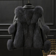 Load image into Gallery viewer, Women Luxury Fox Fur Coats Winter Fashion Thick Warm Leather Jacket