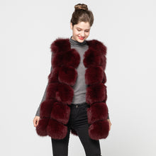 Load image into Gallery viewer, Winter Thick Warm Women Real Fox Fur Gilet Fashion Vest Fluffy Waistcoat