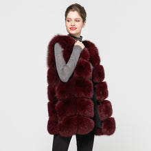 Load image into Gallery viewer, Winter Thick Warm Women Real Fox Fur Gilet Fashion Vest Fluffy Waistcoat