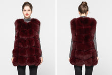 Load image into Gallery viewer, Winter Thick Warm Women Real Fox Fur Gilet Fashion Vest Fluffy Waistcoat