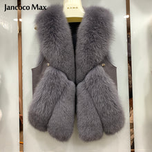 Load image into Gallery viewer, Women Sleeveless Winter Real Fox Fur Gilets Sheepskin Luxury Fur Vest
