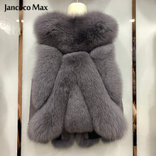 Load image into Gallery viewer, Women Sleeveless Winter Real Fox Fur Gilets Sheepskin Luxury Fur Vest