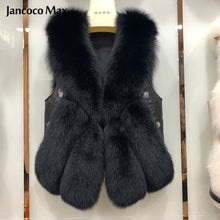 Load image into Gallery viewer, Winter Fashion Fox Fur Gilets Women Sleeveless Jacket Sheepskin Fur Vest
