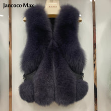 Load image into Gallery viewer, Women Thick Warm Luxury Real Fox Fur Gilets Winter Fluffy Fur Waistcoat