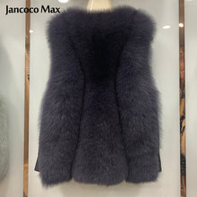 Load image into Gallery viewer, Women Thick Warm Luxury Real Fox Fur Gilets Winter Fluffy Fur Waistcoat