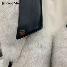 Load image into Gallery viewer, Winter Women Genuine Sheepskin Leather Fur Vests Fluffy Real Fox Fur Gilets