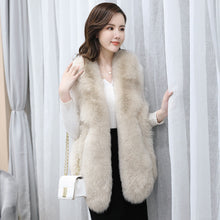 Load image into Gallery viewer, Winter Women Luxury Waistcoat Fur Vests Fluffy Real Fox Fur Gilets