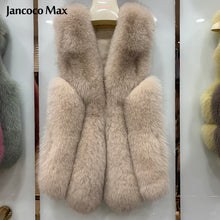 Load image into Gallery viewer, Winter Women Luxury Waistcoat Fur Vests Fluffy Real Fox Fur Gilets