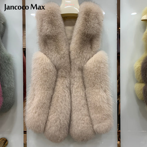 Winter Women Luxury Waistcoat Fur Vests Fluffy Real Fox Fur Gilets