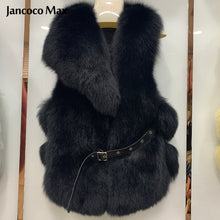 Load image into Gallery viewer, Women&#39;s Real Fox Fur Vest Winter Fashion Fur Gilet Warm Waistcoat